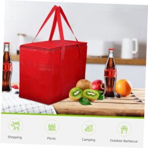 BUGUUYO 4pcs Insulation Bags Reusable Grocery Tote Insulated Bags Cooler Bags Insulated Portable Insulation Bag Jumbo Insulated Bag Catering Bags Shopping Bags Thermal Bag Non-Woven Fabric