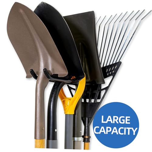 POPETPOP Garden Tool Rack Mop Rack Tool Holder Wall Mount Wall Eater Hanger Garage Wall Organizer Ladder Hooks Broom Hanger Garden Power Tool Hooks Wall Grass Trimmer Organizer