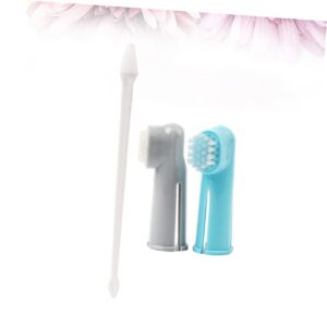 BUGUUYO 4 Set Pet Finger Toothbrush Dog Cat Finger Dog Finger Toothbrush Finger Brush for Dogs Toothbrushes Dog Teeth Scraper Pet Oral Brush Pet Finger Brush Puppy Finger Brush