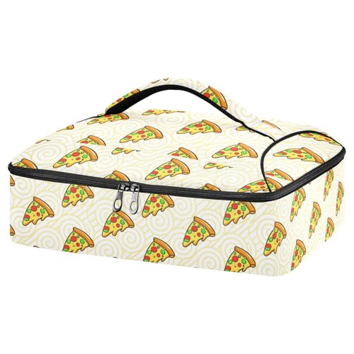 Kcldeci Insulated Thermal Food Carrier Insulated Casserole Carrier for Hot or Cold Food,Pizza Insulated Tote Bag for Potluck Cookouts Parties Picnic,Lasagna Lugger