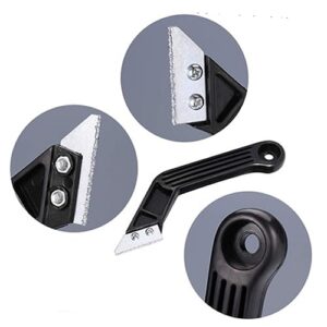 PRETYZOOM 1 Set Bevel Corner Scraping Floor Clean Scraper Cutter Paint Squeegee Scraper Cutter Cleaning Tool Tile Seam Clean Tool Floor Scraper Cutter Grout Rake Tool Blade Plastic Black