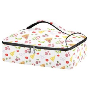 kcldeci insulated thermal food carrier insulated casserole carrier for hot or cold food,pizza and ingredients insulated tote bag for potluck cookouts parties picnic,lasagna lugger