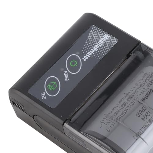 TIKATARER Receipt Printer, Thermal Receipt Printer Mini 203DPI Resolution with Auto Sleep and Wake Up for Restaurant, Retail Store, Pizza Shop