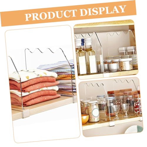 KOMBIUDA 2pcs Wardrobe Backsplash Purses Organizer Wardrobe Divider Cabinet Divider Closet Shelf Separators Shelf Dividers for Wire Shelving Clear Shelf Divider Acrylic Transparent