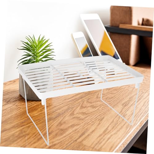 Garneck Multi-Functional Storage Holder White Pp Storage Stand Makeup Organizers Tabletop Storage Shelf