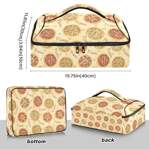 Kcldeci Insulated Thermal Food Carrier Insulated Casserole Carrier for Hot or Cold Food,Pizza and Ingredients (2) Insulated Tote Bag for Potluck Cookouts Parties Picnic,Lasagna Lugger