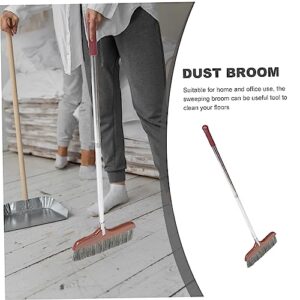 HOMOCONO Splicing Wooden Broom Brooms for Sweeping Lightweight Broom Soft Bristle Broom Indoor Dust Broom Sweeping Broom Floor Cleaning Broom House Broom Soft Broom Stainless Steel Coffee