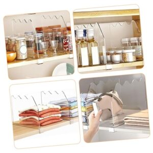 KOMBIUDA 2pcs Wardrobe Backsplash Purses Organizer Wardrobe Divider Cabinet Divider Closet Shelf Separators Shelf Dividers for Wire Shelving Clear Shelf Divider Acrylic Transparent