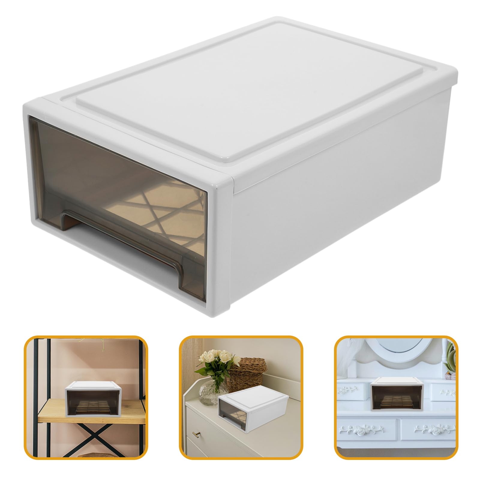 SEWACC Narrow Storage Drawers Plastic Storage Bins with Drawers Clothes Drawer Organizer Plastic Closet Storage Drawer