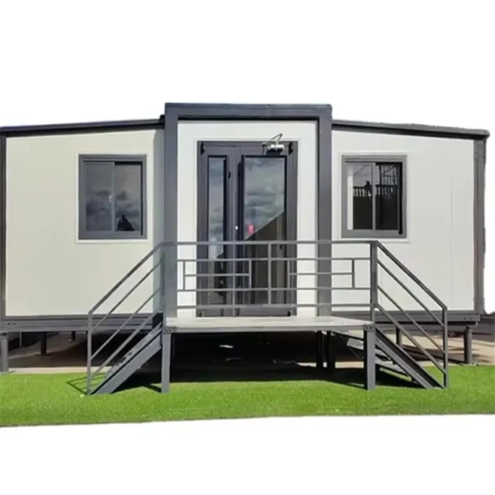 Wholesale China Portable Detachable Luxury Folding Container House Black Mobile Prefab Luxury Home Made of Sandwich Panel