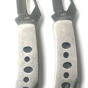 3 PC 440 STAINLESS STEEL Pocketknife Steel Handle & Blade, Lockback, New