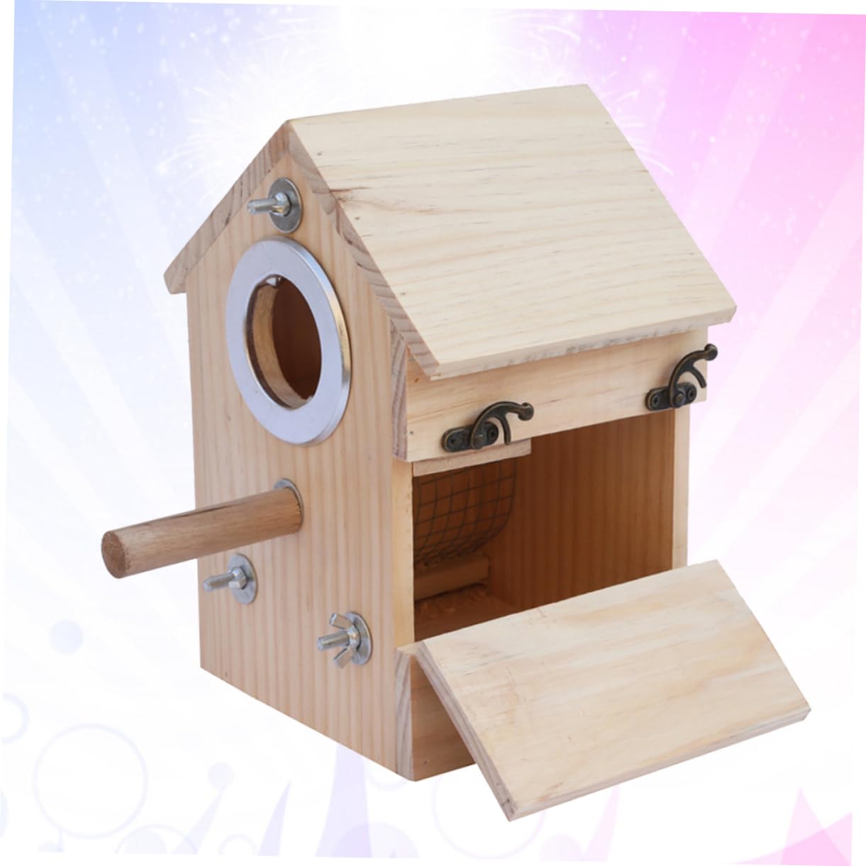 HANABASS Swallows Nest Bird Cage Decorative Bird Cage Bird Supplies Pet Bird Supplies Vertical Bird House Vertical Bird Nest Indoor Bird House Birdcage Bird House for Small Birds Wooden