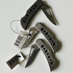 3 PC 440 STAINLESS STEEL Pocketknife Steel Handle & Blade, Lockback, New