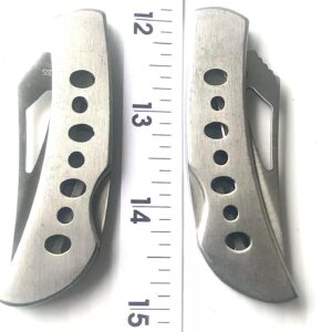 3 PC 440 STAINLESS STEEL Pocketknife Steel Handle & Blade, Lockback, New