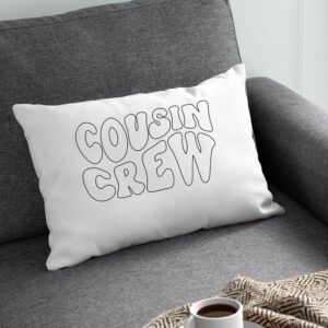 Getname Necklace Custom Name Cousin Crew Pillowcase Rainbow Letter Cousin Crew Pillow Case Personalized Cousin Crew Pillow Covers 16x20 20x26 20x30 20x36 Cousin Crew Throw Pillow Cover for Boys Girls