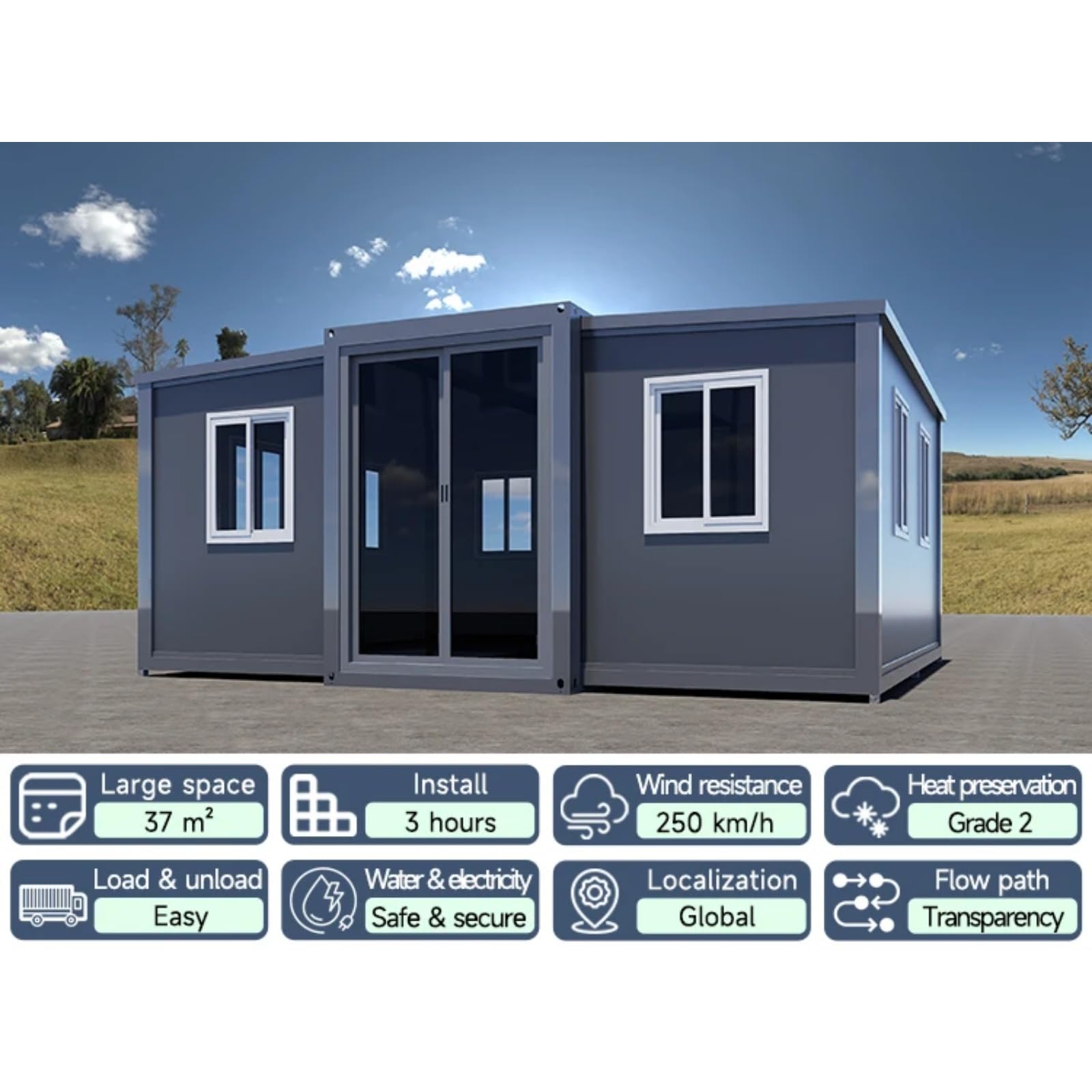 Homes Prefab Steel Expandable Container Houses Expandable House Container Homes 2 Bedroom House