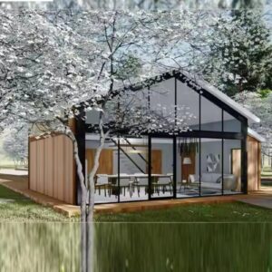 Modern Prefabricated Villa Holiday House Accommodation Prefab Garden Office Double Story House Outdoor, Garden House Luxury Living