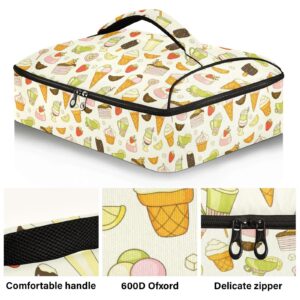 Kcldeci Insulated Thermal Food Carrier Insulated Casserole Carrier for Hot or Cold Food,Sweets Ice-cream Cake and Coffee Insulated Tote Bag for Potluck Cookouts Parties Picnic,Lasagna Lugger