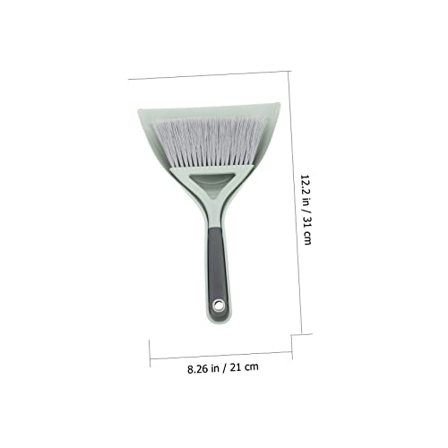 HAWILLOSCH 1 Set Broom Dustpan Desktop Cleaning Broom Mini Cleaning Broom Mini Broom Keyboard Cleaning Brush Household Cleaning Supplies Desktop Cleaning Supplies Mini Dustpan Green Plastic