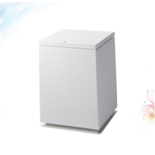 KOMBIUDA Waste Bin Trash Can with Lid Garbage Can Mini Dustbins White