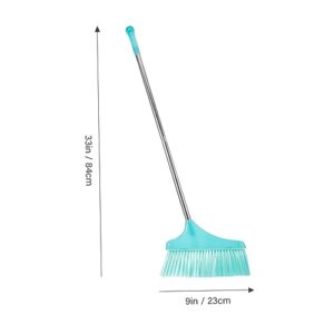 BCOATH Kitchen Brooms for Sweeping Indoor Room Cleaning Broom Home Broom Long Handle Cleaning Broom Hair Cleaning Broom Flooring Cleaning Broom for Floor Stainless Steel Sky-Blue