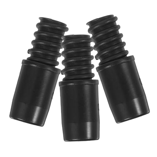 Yardenfun 12 Pcs Mop Head Pole Adapter for Broom Tips for Handle Extension Pole Adapter Tip for Telescopic Pole Connector Handle Tips for Broom Poles Threaded Tip Repair Kit Plastic Black