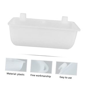 BESPORTBLE 5pcs White Pigeon Trough Peanut Feeder for Birds Cage Water Basin Parakeet Feeder Bird Feeder Hanging Tray Pigeon Supplies Bird Cage Accessories Bird Accessories White Tray Plastic