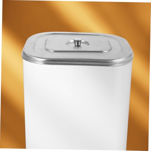 Hohopeti Kitchen Trash Can Lid Bucket Cover Countertop Trash Can Cover Kitchen Countertop Trash Lid Garbage Bin Lid Recessed Trash Can Lid Trash Can Covers Stainless Steel Silver