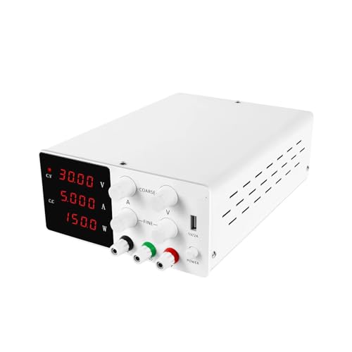 DC Power Supply, SPS-W305, 30V 5A, Precision Digital Adjustable Laboratory Mini Power Source, USB Charge Interface