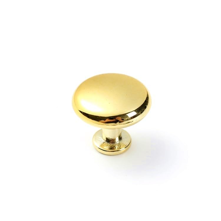 Aluminum Round Cabinet Knob, Gold