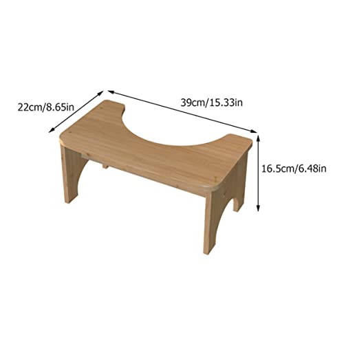 BESTonZON 1pc Toilet Stool Toilet Seat Stool Step Stools Kid Potty Stools for Home Toilet Seat Step Stool Foot Support Tool Bathroom Chair Portable Toilet Wooden Footstool Khaki