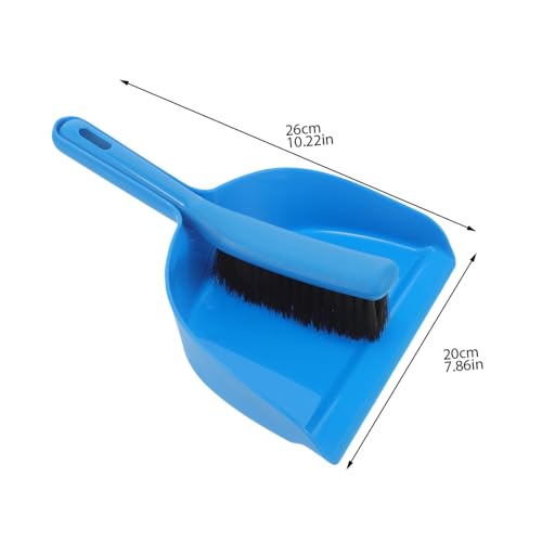 KITANDOVE 1 Set Plastic Blue Broom Dustpan Mini Broom and Dustpan Small Sweeping Countertop Brush Car Cleaning Brush Interior