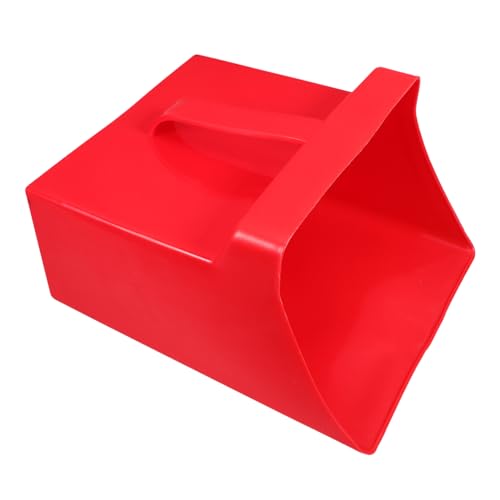 Mobestech Garbage Cleaning Dustpan Garden Dustpans Trash Cleaning Shovels Industrial Dustpan Upright Pans Kitchen Dustpans Small Dust Pan Lobby Dustpan Dust Pan for Home Cleaning Plastic Red