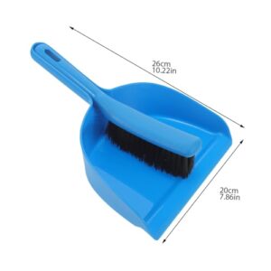 WOONEKY 1 Set Blue Small Sweeping Countertop Brush Plastic Desktop Cleaning Broom Mini Broom and Dustpan Multi-Function Mini Dustpan