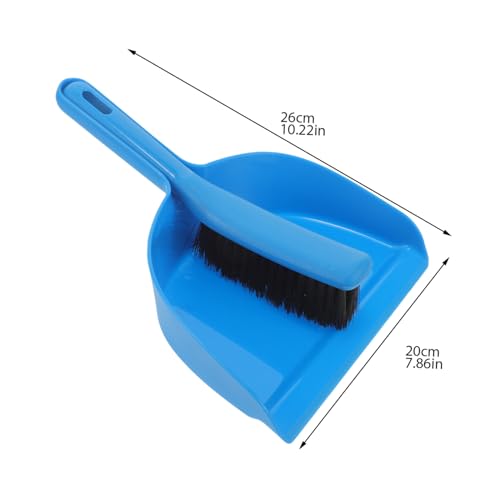 WOONEKY 1 Set Blue Small Sweeping Countertop Brush Plastic Desktop Cleaning Broom Mini Broom and Dustpan Multi-Function Mini Dustpan