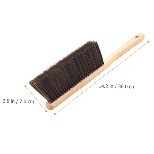 SEWOART Cleaning Brush Kitchen Brush Hair Dusting Brush Hand Broom Furniture Dust Sweeping Soft Brush Grout Cleaner for Tile Floors Baseboard Cleaner Tool with Handle Lotus Tree Brown