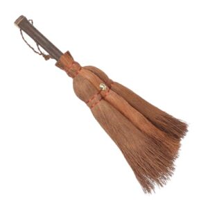 outanaya brown silk broom outdoor bed broom bristles escoba de goblincore room decor brooms straw whisk broom mini brush dustpan cleaning supplies small broom natural handle