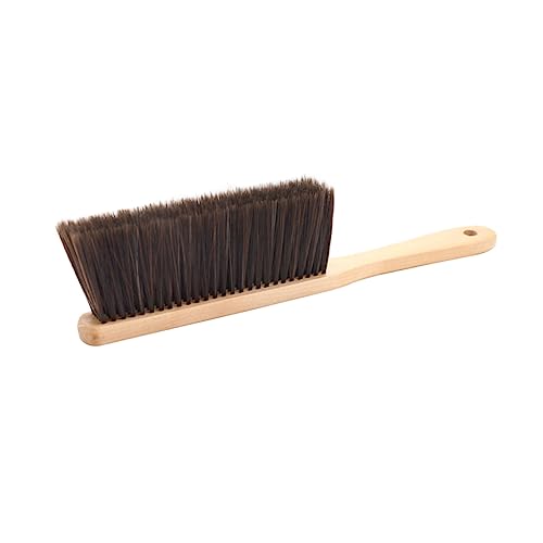 SEWOART Cleaning Brush Kitchen Brush Hair Dusting Brush Hand Broom Furniture Dust Sweeping Soft Brush Grout Cleaner for Tile Floors Baseboard Cleaner Tool with Handle Lotus Tree Brown