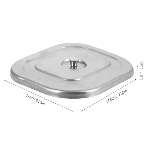 Hohopeti Kitchen Trash Can Lid Bucket Cover Countertop Trash Can Cover Kitchen Countertop Trash Lid Garbage Bin Lid Recessed Trash Can Lid Trash Can Covers Stainless Steel Silver