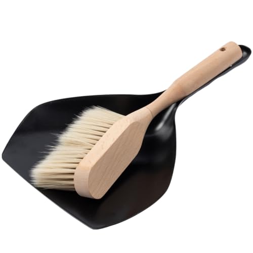 BUTIFULSIC 1 Set Desktop Broom Handheld Broom Dustpan Cleaning Accessory Whisk Broom Small Broom and Sweeping Pan Dust Brush Household Brooms Mini Broom Mini Brush Portable Brush Char The Pet