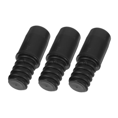 Yardenfun 12 Pcs Mop Head Pole Adapter for Broom Tips for Handle Extension Pole Adapter Tip for Telescopic Pole Connector Handle Tips for Broom Poles Threaded Tip Repair Kit Plastic Black