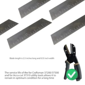 10 Pieces 2.5 in Replacement Blades Compatible with Craftsman 37200/37300, for Accu-cut 37310 Utility Cutter