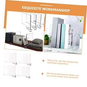 Levemolo 4pcs Clothes Board Storage Bin Drawers Clear Bookshelf Drawers for Clothes Wardrobe Dividers Clear Organizer Drawers Purse Shelves Closet Shelf Separator Shelf Divider