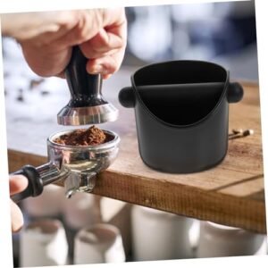 WHAMVOX Espresso Grinds Waste Container Lip Gloss Containers Black Container Coffee Grounds Container Espresso Grinding Waster Holder Coffee Knock Holder Waste Bin Trash Can