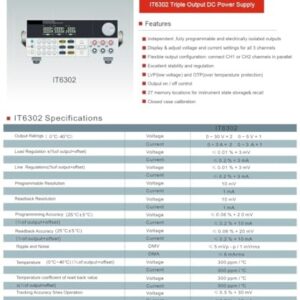 Programmable DC Power Supply, 3 Channel Triple, IT6333A 30V 6A 180W*2CH