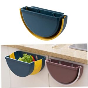 CAXUSD Storage Bin Compost Bin Wall Mounted Waste Bin Cupboard Garbage Holder Hanging Trash Container Storage Trash Bin Wall Mounted Folding Waste Bin Trash Cans Storage Basket