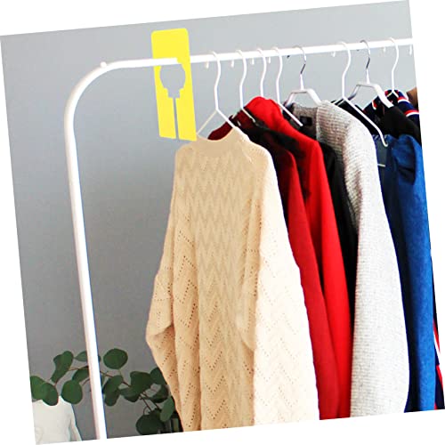 GREENADSCAPE 10pcs Clothes Divider Clothing Rack Size Divider Closet Separators Label Wardrobe Closet Clothes Rack Weekly Clothes Organizer for Hanger Dividers Yellow Plastic