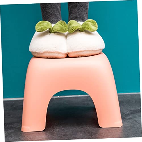 Garneck Plastic Stool Toilet Step Stool Children Stools Step Stool Childs Portable Squatting Stool Potty Step Stool Small Step Ladder Shoe Changing Stool Non Slip Footstool Pink