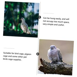 BESPORTBLE 5pcs White Pigeon Trough Peanut Feeder for Birds Cage Water Basin Parakeet Feeder Bird Feeder Hanging Tray Pigeon Supplies Bird Cage Accessories Bird Accessories White Tray Plastic