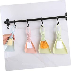 COLLBATH 4 Sets Household Supplies Mini Broom and Dustpan Set Portable Cleaning Set Whisk Brooms Cleaning Brushes Gadget Cleaning Utensils Lecrueset Pans Desktop Cleaner Cleaning Tools Pink